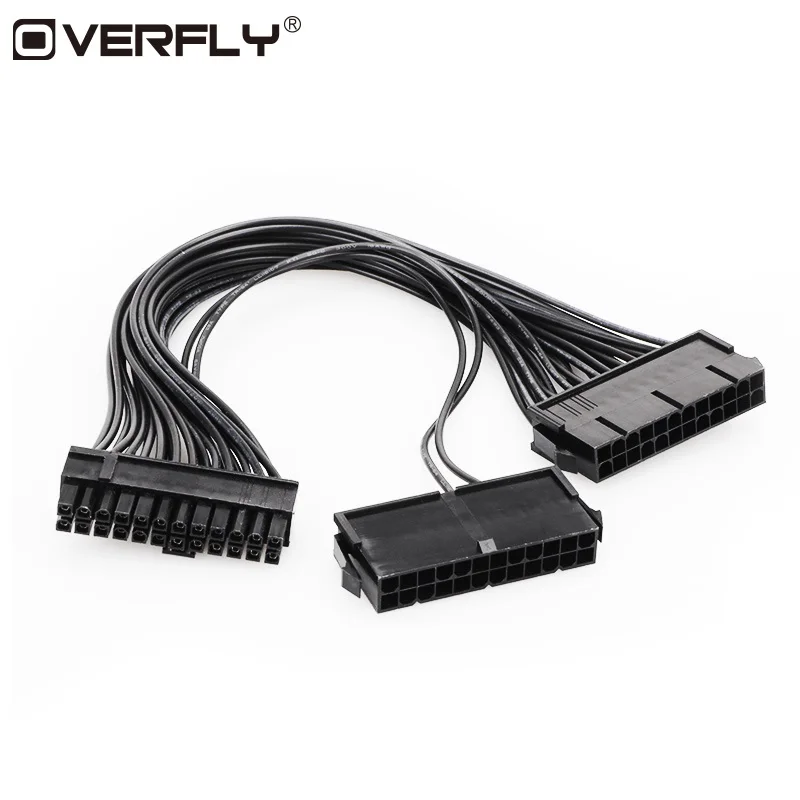 Mining 24Pin 30cm Dual PSU Adapter ATX Power Supply Cable Connector for Mining