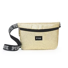 Новая розовая поясная сумка для влюбленных девушек, водонепроницаемая сумка с пайетками на талии, мини-женская сумка с карманами для пляжа