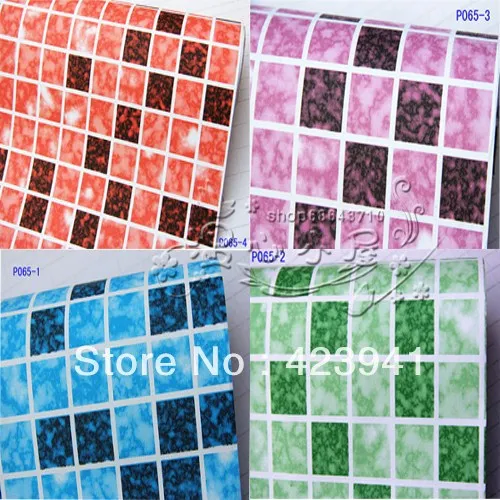 

free shipping,10m*45cm PVC wall paper self-adhesive bedroom furniture kitchen toilet refurbished wall stickers home decor Mosaic