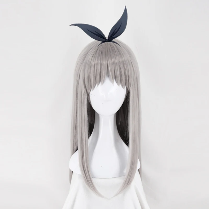 Смесь S Kanzaki Hideri серый парик с длинными прямыми волосами косплей костюм термостойкие синтетические волосы женские парики для косплея
