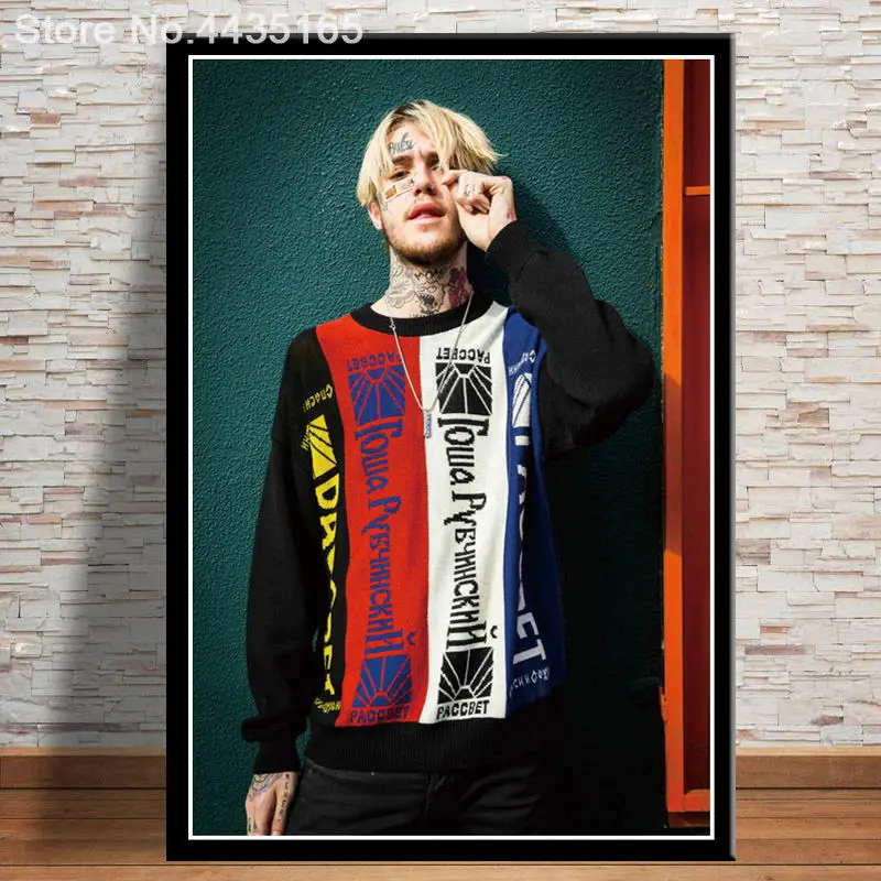 Lil Peep Poster холст живопись современная спальня современные картины для украшения Вдохновленный минимализм для домашнего декора плакаты и принты - Цвет: Зеленый