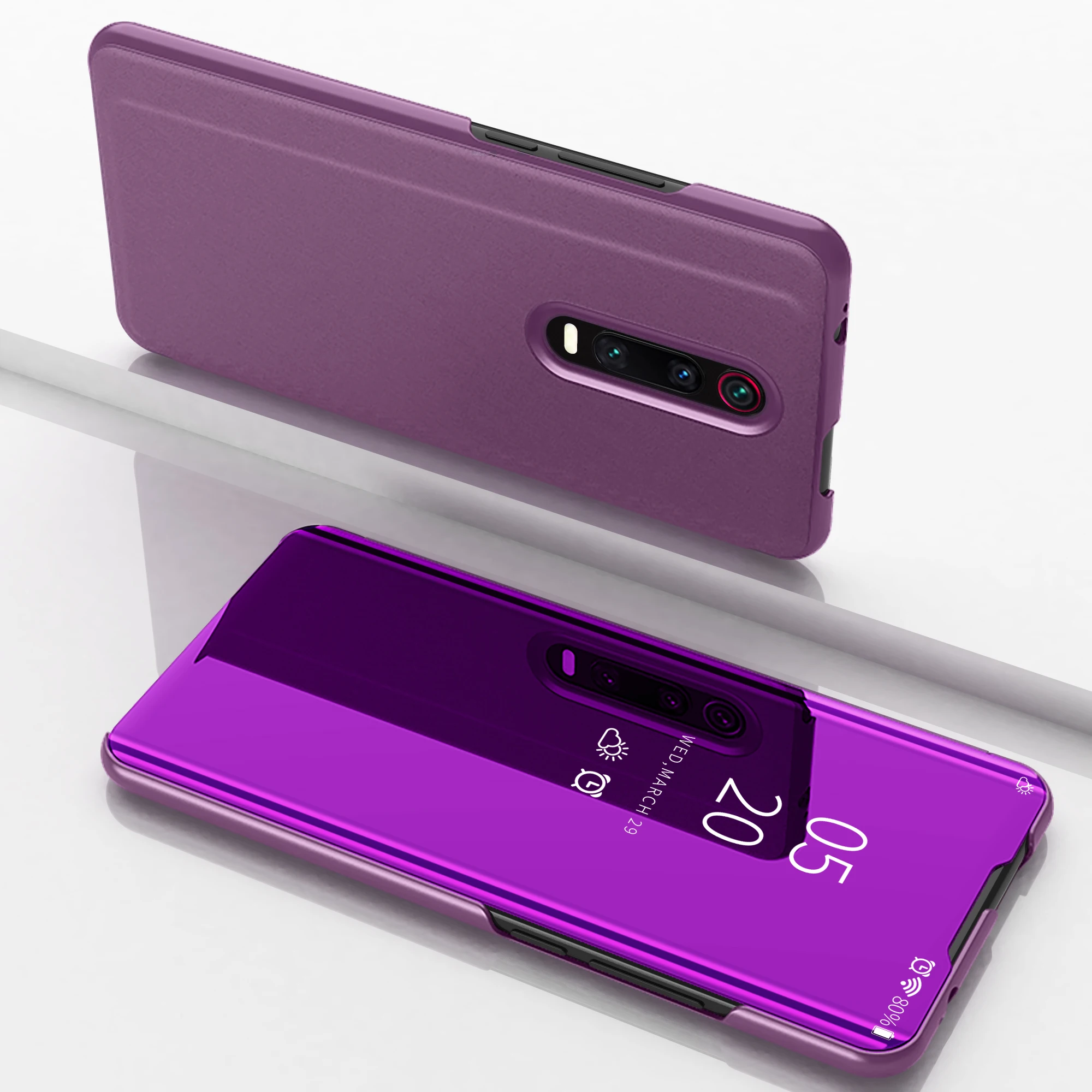 

Mirror Flip Smart Case for Redmi K20 Pro 5 Plus 6 6A 4X Note 5A 3 4X 5 6 Pro Y1 Lite S2 Y2 Clear view case for Xiaomi 9T Pro 5C