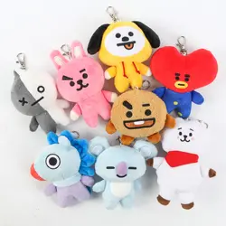 Kpop дома Bangtan мальчиков BTS bt21 плюшевые куклы милый брелок для ключей