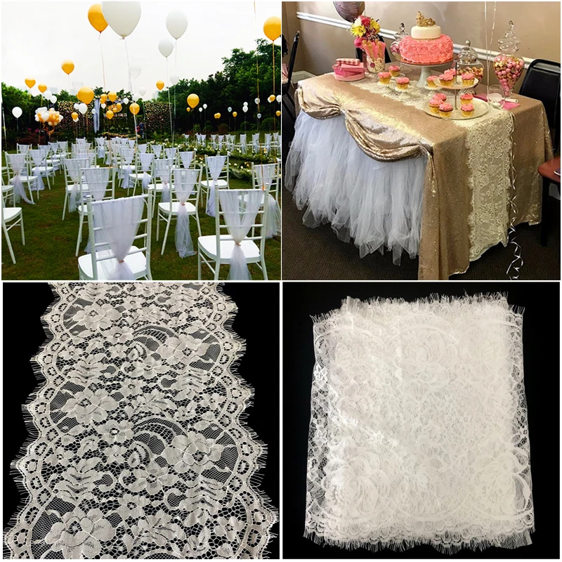 

2018 Lace Table Runners Wedding Tafelloper White Boho Table Runner Fringe Chemin De Table Toile De Home Textile 28X300cm