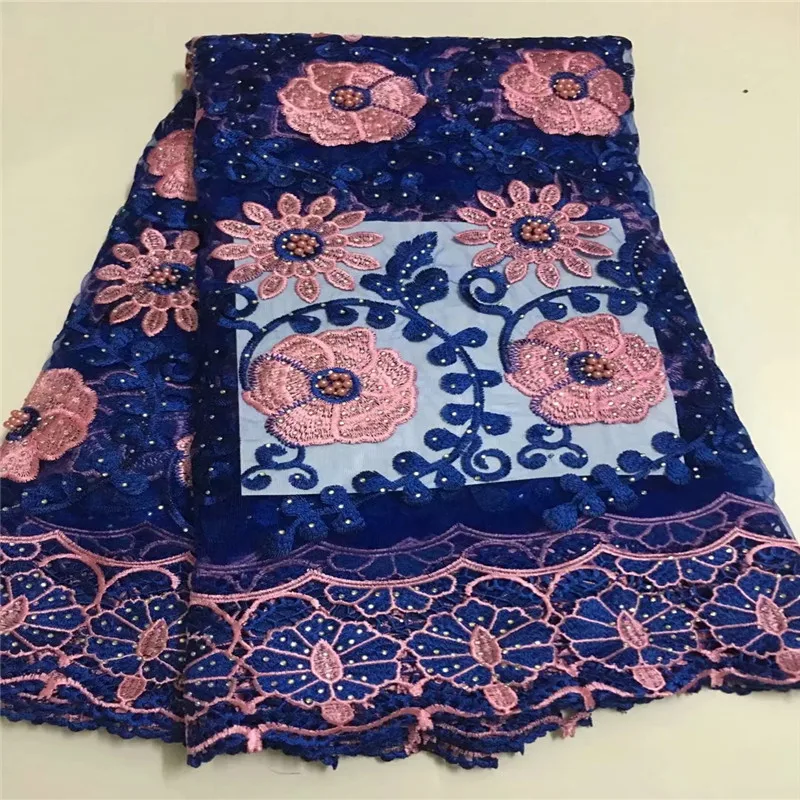 

African Lace Fabric 2018 Embroidered Nigerian Laces Fabric Bridal High Quality French Tulle Lace Fabric For Women !WD081005