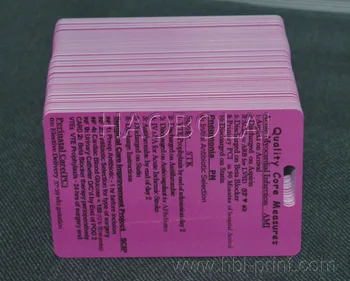 

Plastic luggage tag slot punched full color offset printing