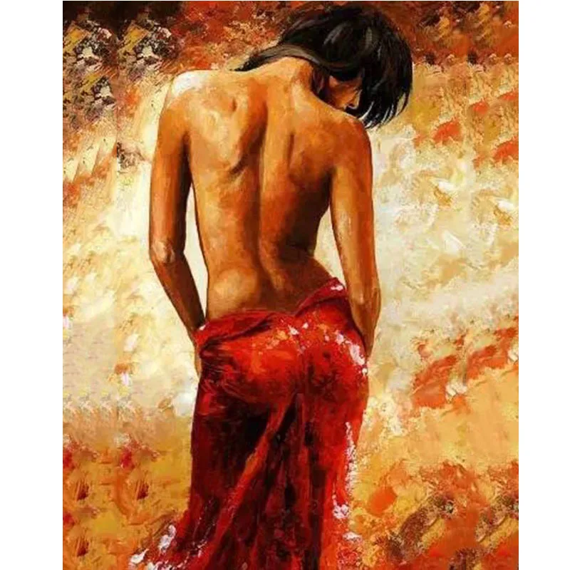

Frameless Girl body Art DIY Painting By Numbers Human Acrylic Paint By Numbers Modern Wall Art Picture Home Decor