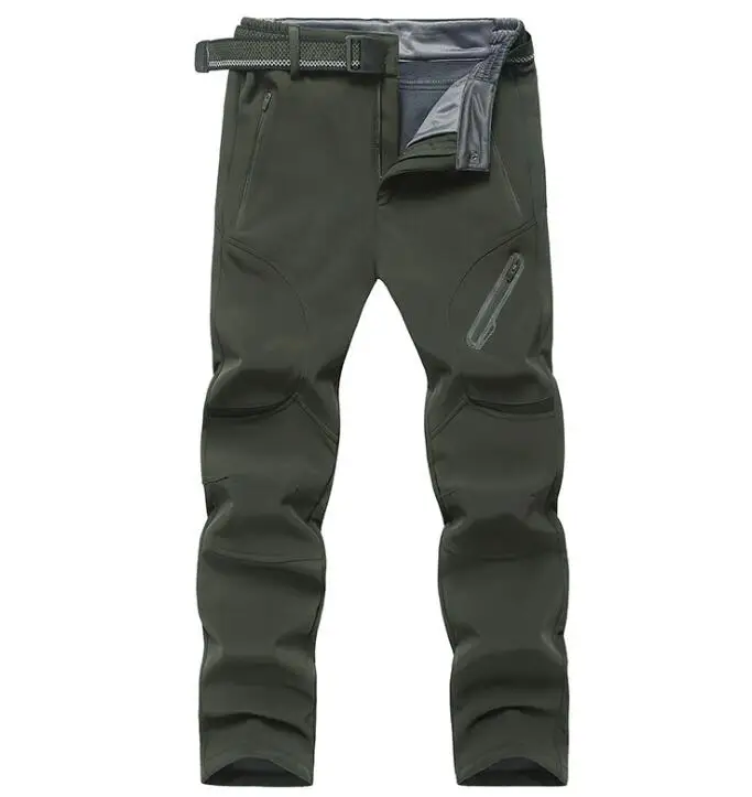 Más tamaño 9xl impermeable a prueba de viento al aire libre Pantalones de senderismo Softshell Militar deporte Pantalones polar senderismo trekking Pantalones