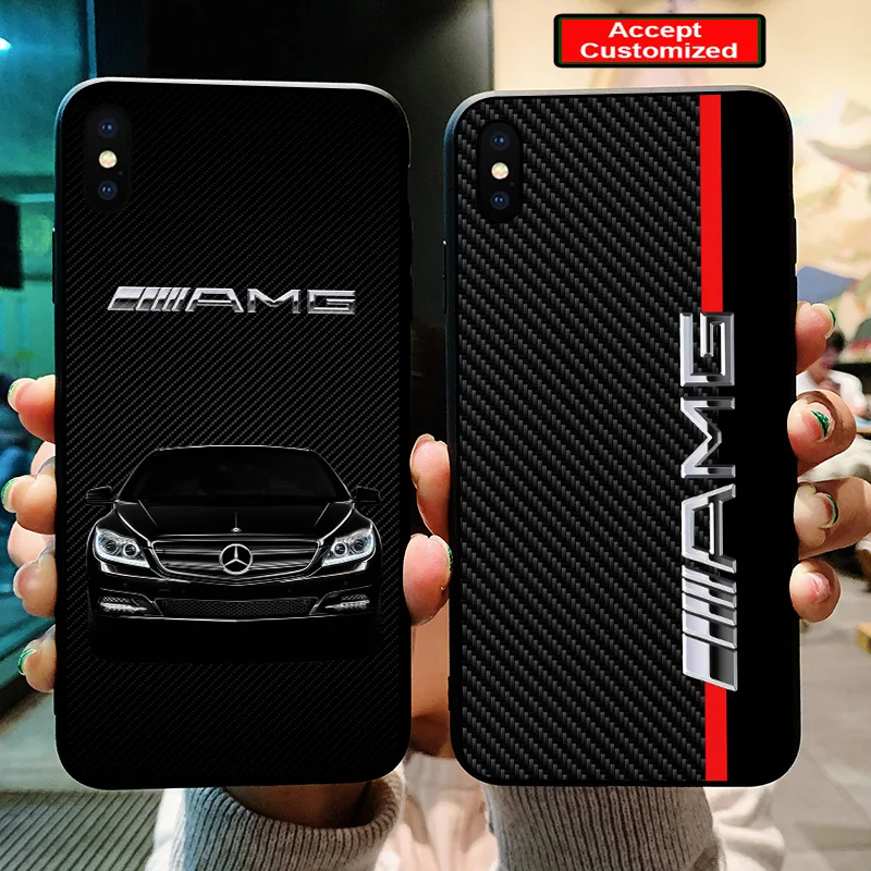 

Case for iPhone X XS Max XR 6 6S 7 8 Plus 5 5S SE For AMG Logo Cover for Samsung Galaxy Note 8 9 S8 S9 S10 S10E Plus S6 S7 Edge