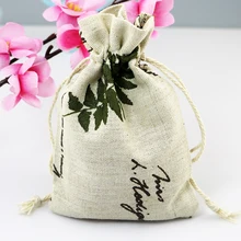 (100pcs/lot) Wholesale 100% Natural Organic Muslin Cotton Drawstring Bag Can Custom Logo 100PCS 10X14CM