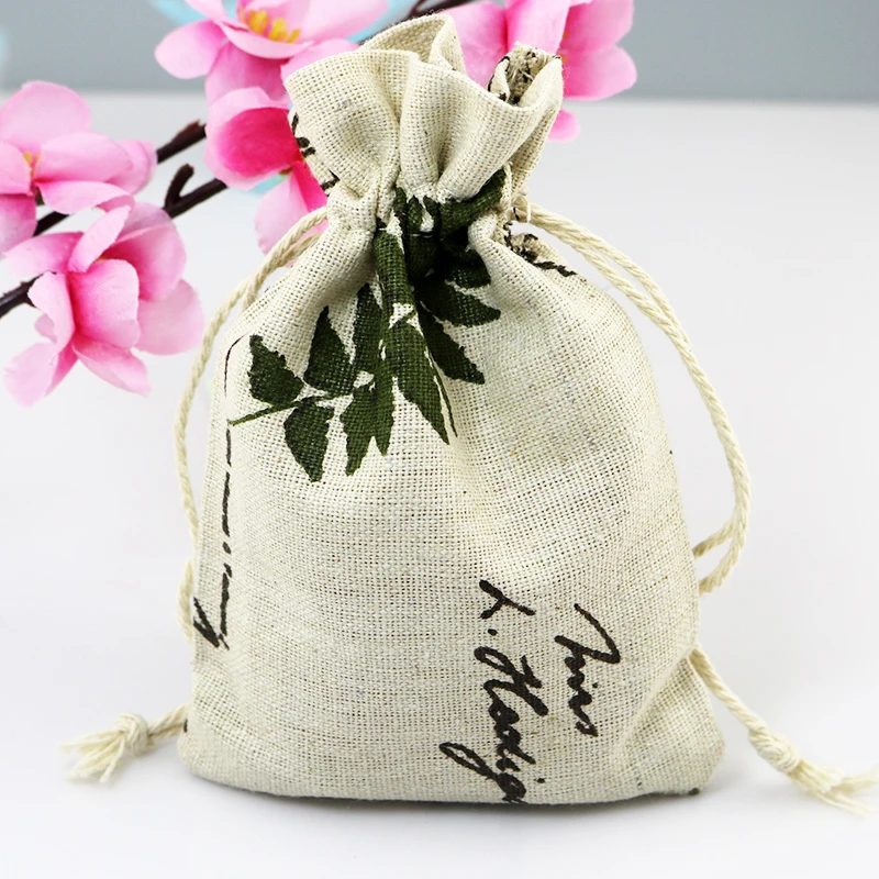(100pcs/lot) Wholesale Natural Organic Muslin Cotton Bags Drawstring