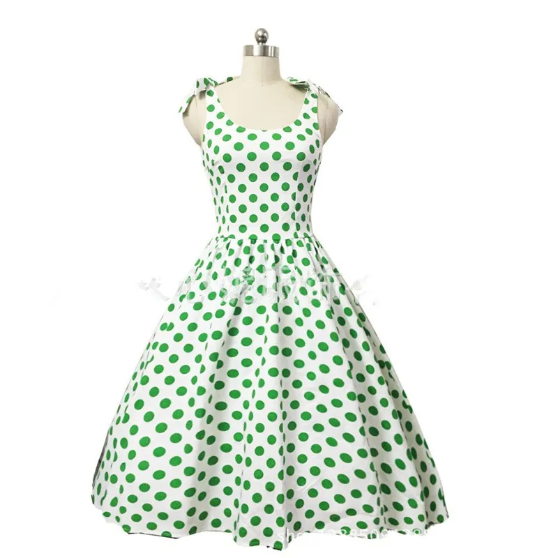 50s Style Polka Dot Swing Dress