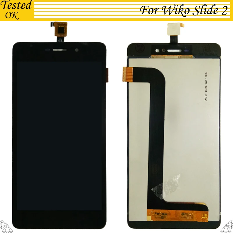 

100% Tested Working For Wiko Slide 2 LCD display+Touch Screen Assembly Black Color For Wiko Slide2 LCD