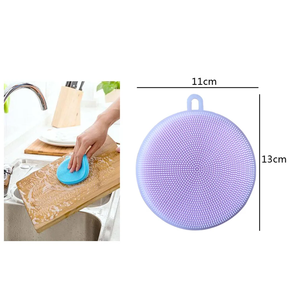 Magic Multifunction Cleaning Brushes Silicone Dish Bowl Scouring Pad Pot Pan Wash Brushes Kitchen Cleaner Washing Tool