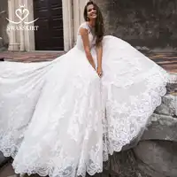Fashion Sweetheart Wedding Dress 2019 Swanskirt Off the Shoulder Appliques A-Line Princess Bride Gown vestido de noiva LZ05