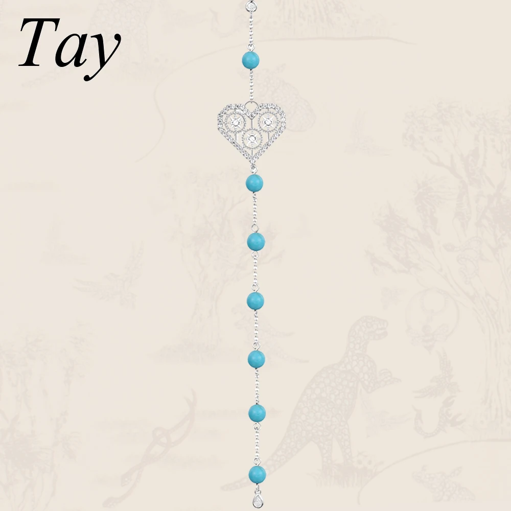 

Tay 925 sterling silver lovers ladies women engagement wedding gifts native american punk wristband fashion jewelry Earrings