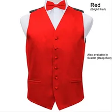 Свадебные красные для мужчин's без рукавов, приталенная жилет галстук бабочка наборы для ухода за кожей женихов мужчин официальная Вечери