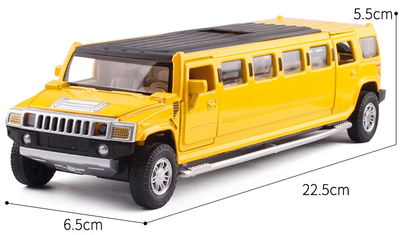 Высокая имитация 1:32 Сплав hummer limousine металлическая литая модель автомобиля с откидной спинкой мигающие музыкальные детские игрушки транспортные средства