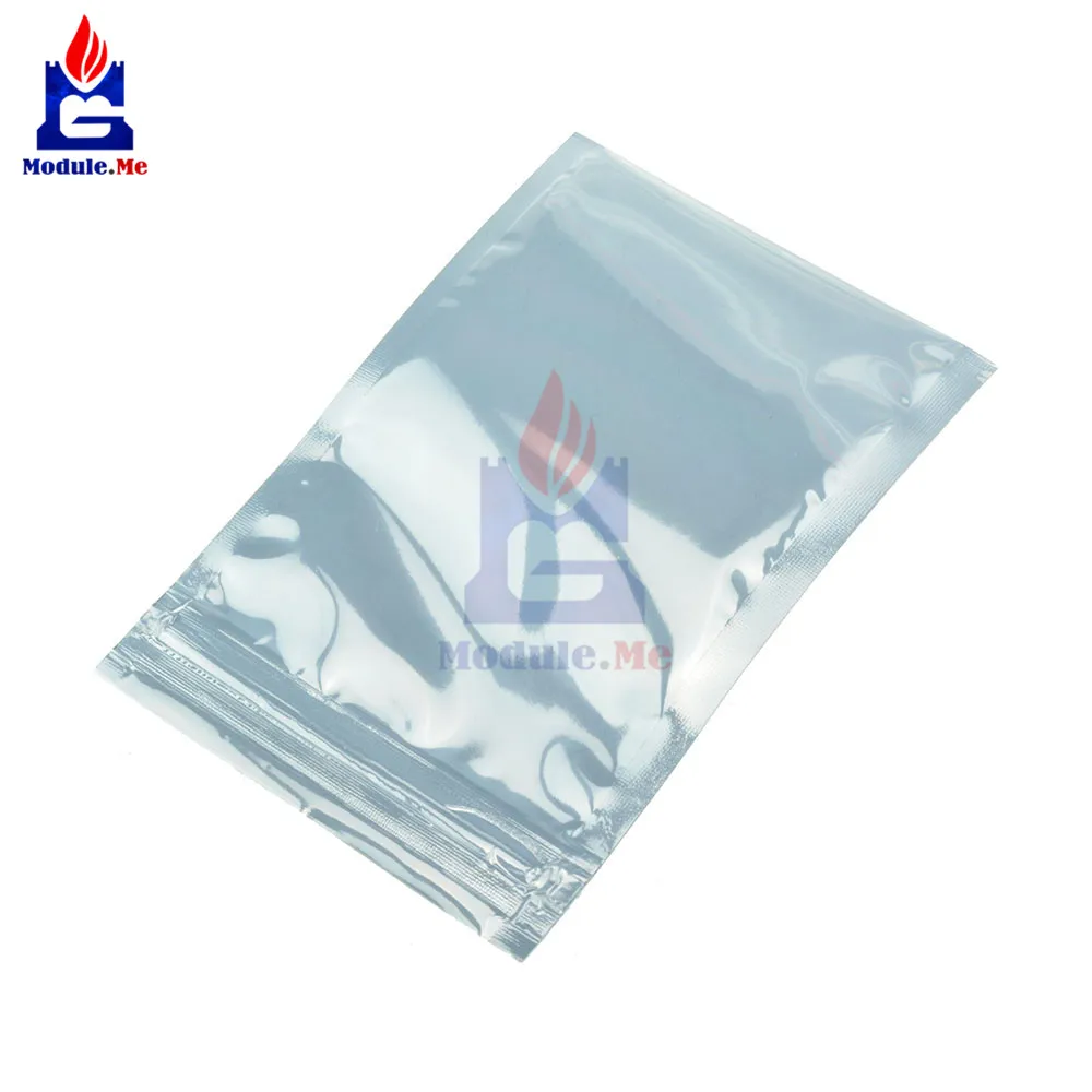 

50Pcs 8 x 12cm 8x12cm 8x12 80 x120mm Plastic Zip Lock Shielding Anti Static Bags Holders Packagings Self-sealing Electrostatic