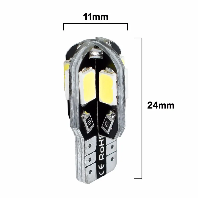 10 шт Высокое качество T10 8SMD 5630 Светодиодный Автомобиль светильник Canbus НЕ OBC ERROR Авто Клин лампа 2825 W5W 8 SMD 5730 светодиодный парковочная лампа 12V 10X