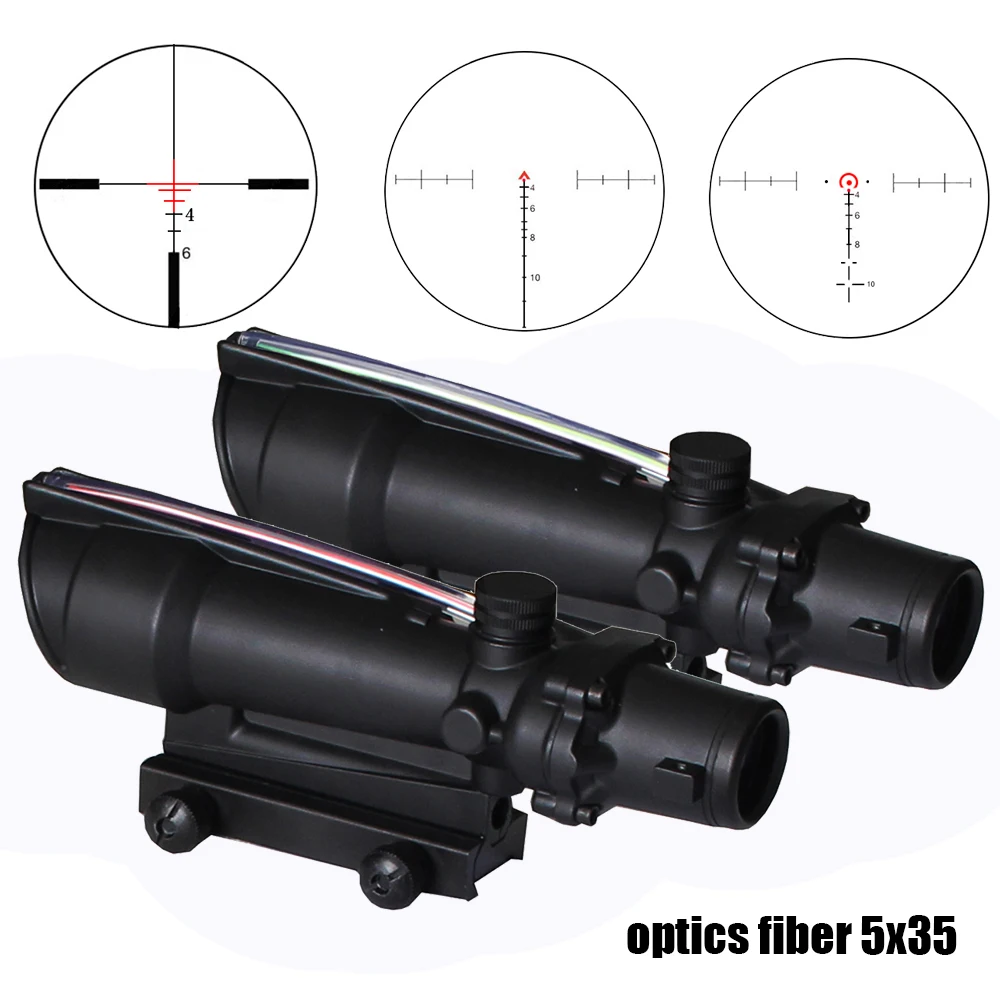 SPINA оптика ACOG 5x35 тактический прицел BDC шеврон Подкова баллистическая сетка красный зеленый освещенный объем для cal. 223. 308