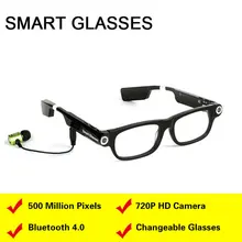 Смарт-очки, видеокамера, bluetooth-гарнитура 4,0, гарнитура, синхронизация телефонных звонков, gps, Подсказка, музыка, будильник для сна, для телефонов IOS, Android