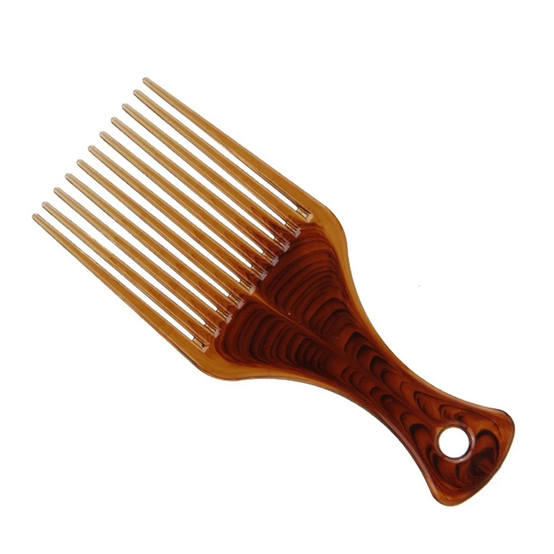 Flat Wide Tooth Dyeing Comb Pro Hair Salon Coloring Combs Insert Afro Pik Lift Hair Fork Comb  Hair Styling Amber Anti-Stattic