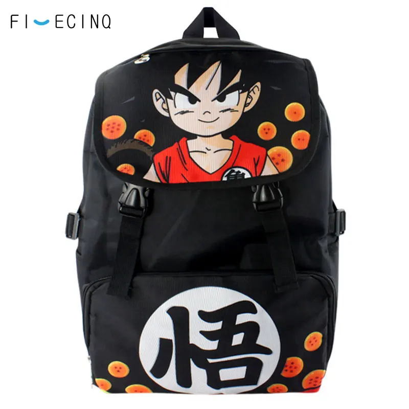 

Anime Backpack Dragon Ball Son Goku Kakarotto Print Bag Waterproof Nylon Men Boy Cartoon Cool Black Knapsack School Shoulder Bag