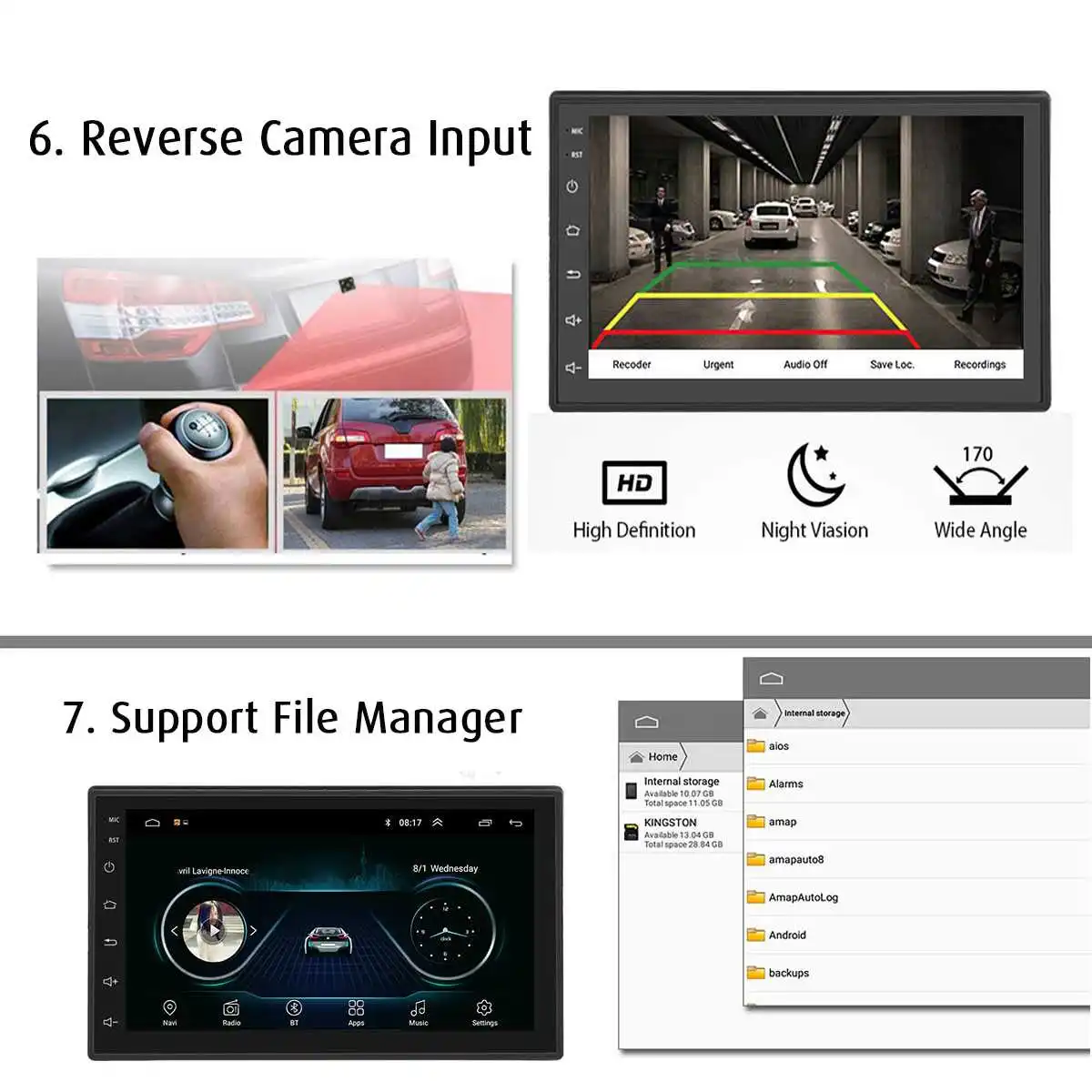 Top Universal Car Radio Multimedia Player 7 1+16g Android 8 car 2din dvd audio stereo player Navigation for For VW wifi GPS RDS 2 Top Universal Car Radio Multimedia Player 7 1+16g Android 8 car 2din dvd audio stereo player Navigation for For VW wifi GPS RDS 2