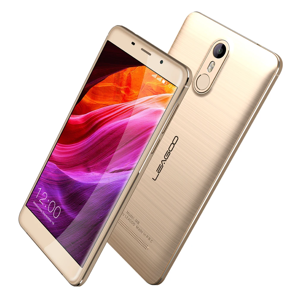 Оригинал Leagoo MT6580A M8 Quad Core Сотовый Телефон 5.7 Дюймов Android 6.0 Смартфон 2 ГБ RAM 16 ROM 13.0MP