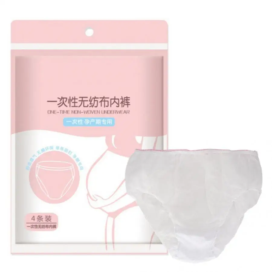 

4pcs Sterilized Maternity Underwear Pregnant Briefs Disposable Non-woven Fabric Underwear Travel Panties for Puerpera Adults