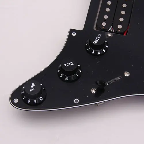 Загружено Prewired электрогитары Pickguard пикапы 11 Отверстие HSH черный