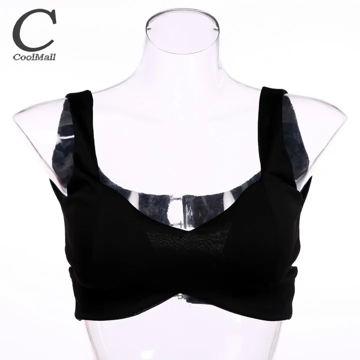 Hot Sale Womens Sexy Padded Bra Crop Tops Casual Vest Cross Strap Bustier Beach Tank Camisole Plus Size White Black 38 | Женская одежда