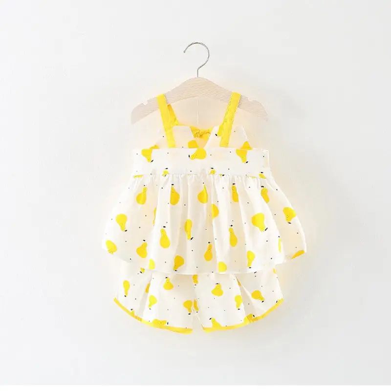 New Born Baby Girls Clothing Sets Princess Dress Tops+Hot short Pants 2 Pcs Kids Outfits Sets 2018 Children Summer Clothes Set (1)