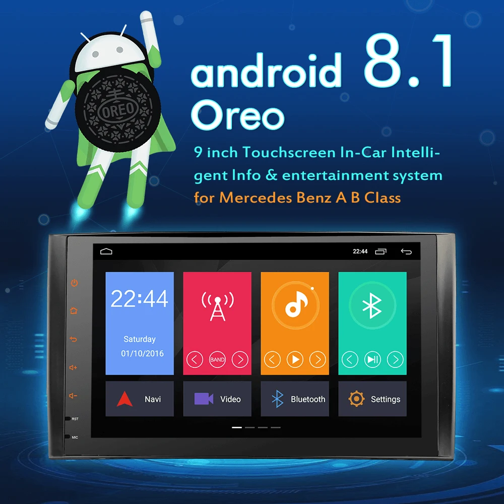A Sure 9 'ƈ Din четырехъядерный Android 8 1 автоматическое радио GPS DVD Автомобильный