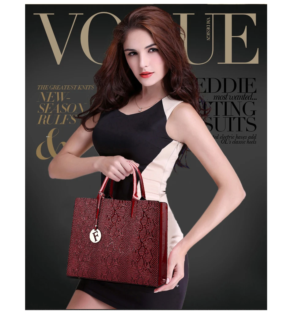de Alta Qualidade Pu Leather Shoulder Tote