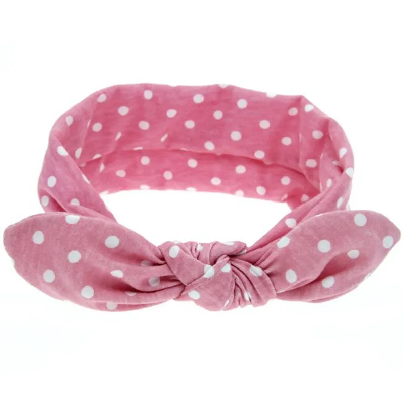 

5 Colours Baby Girl Rabbit Ears Elastic Wave Point Bowknot Dot Headband Headwrap Hair Accessorries Hoop Stretch Ornament Jan13
