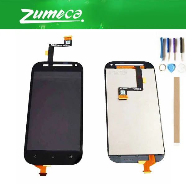 

High Quality For HTC One SV T528t LCD Display Screen+Touch Screen Digitizer Assembly Replacement Part Black Color With Tape&Tool