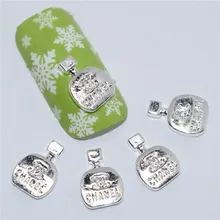 10psc Серебряный духи 3D Дизайн ногтей Аксессуары, сплав ногтя Талисманы, Гвозди Стразы ногтей Поставки#403