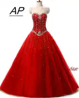 ANGELSBRIDEP Pink Quinceanera Dress Sweet 16 Luxury Sweetheart Crystal Tulle Plus Size Vestido De Debutante Formal Pageant Gown
