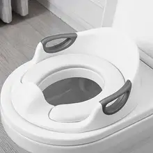 Детские кроссовки унитаз PU подушки Extra Large ребенка сиденье для унитаза подлокотник ребенок Туалет