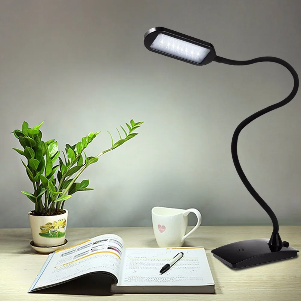 LED Reading Eye Protection Desk Lamp Adjustable Brightness USB