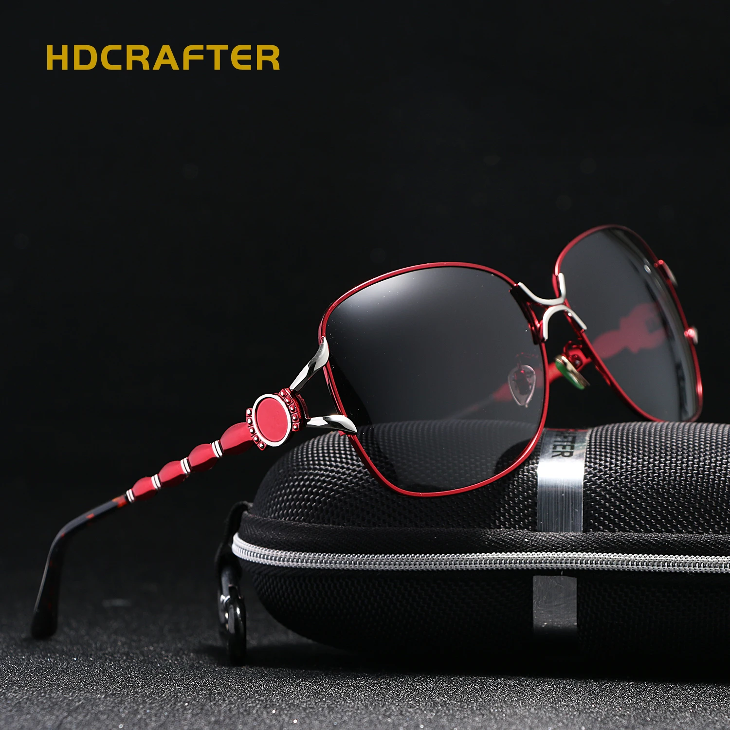 HDCRAFTER 2017 Роскошные брендовые солнцезащитные очки женские большие красные