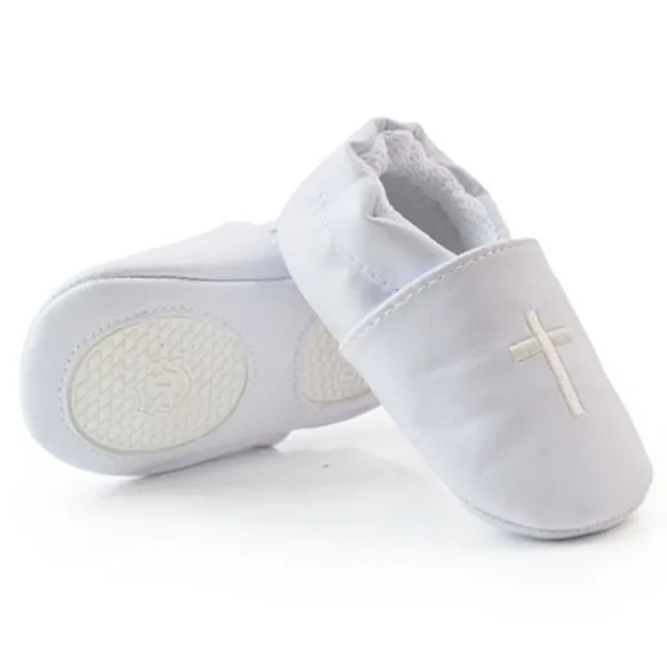 Для маленьких мальчиков девочек Обувь для малышей крест на крестины Обувь церкви мягкая подошва Обувь кожаная для девочек