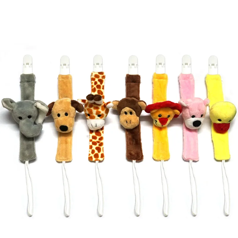 Cute Plush Baby Pacifier Holder Nipple Chain BabyTeether Chain Toy Dummy Holder Chain Pacifier Clip Pacifier Chain B0736