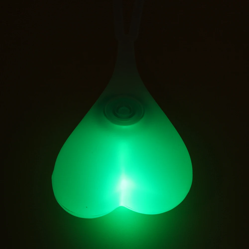 Practical Silicon Waterproof Bike Light Cycling Tail Light Rear Tail Bicycle Heart Shape Bike Lights  US#V