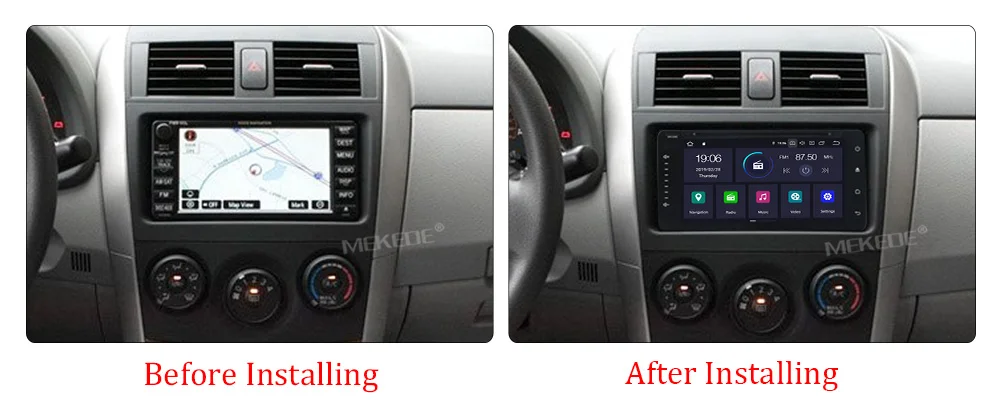 Discount MEKEDE Auto Radio Android 9.0 4+64G  IPS DSP Car Multimedia Player for toyota corolla RAV4 Hilux camery for toyota universal 13