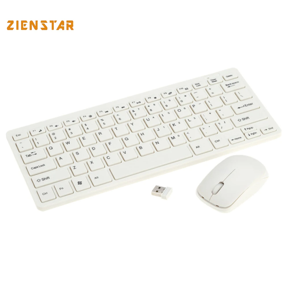 Zienstar Ultra Thin 2 4G Wireless Keyboard Mouse Combo With 2 4G USB 