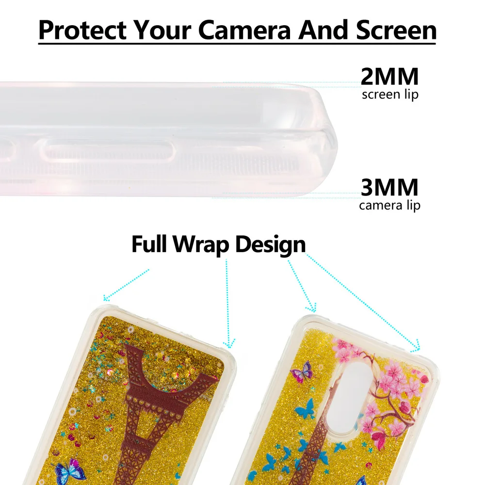 Симпатичный чехол для Xiaomi Redmi 5 Plus блестящий с жидким сыпучим песком Xiomi Xaomi Red Mi Redmi5
