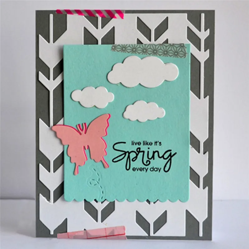 

CJCrafts Clouds Metal Cutting Dies for Scrapbooking Card Making Album Embossing Crafts Diecut Stencil Mat Christmas New 2019